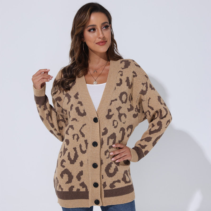 Mia™ | Lockerer Leoparden-Cardigan