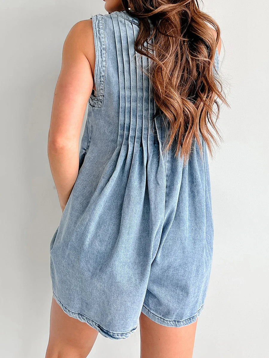 Dunancia™ | Sienna Denim-Stramplerkleid