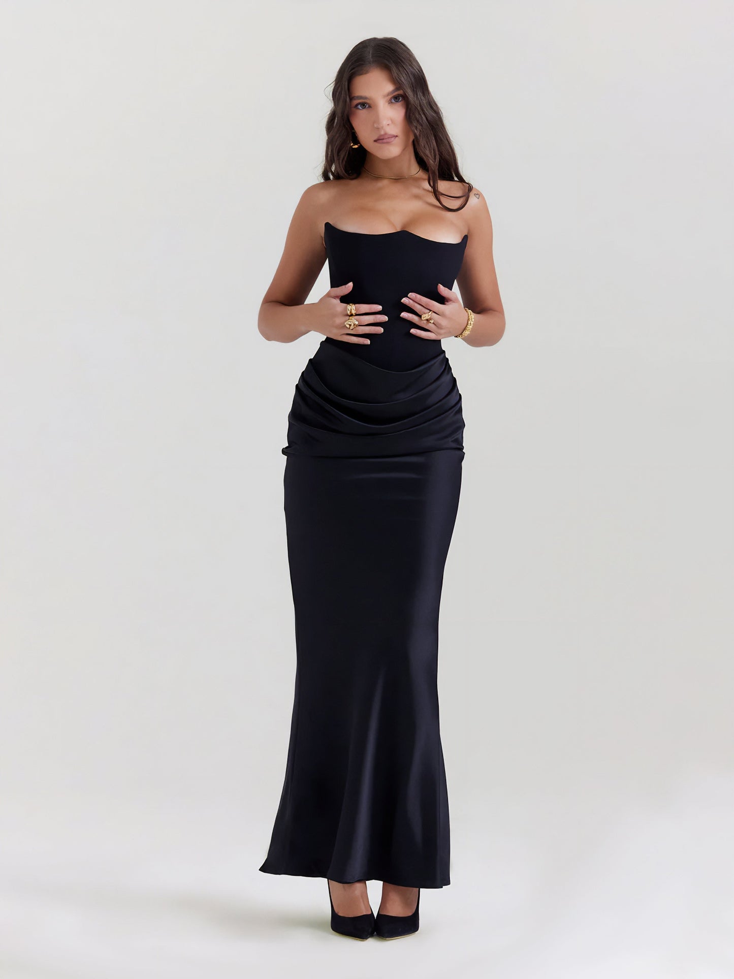 Eleni™ | Schwarzes Kleid