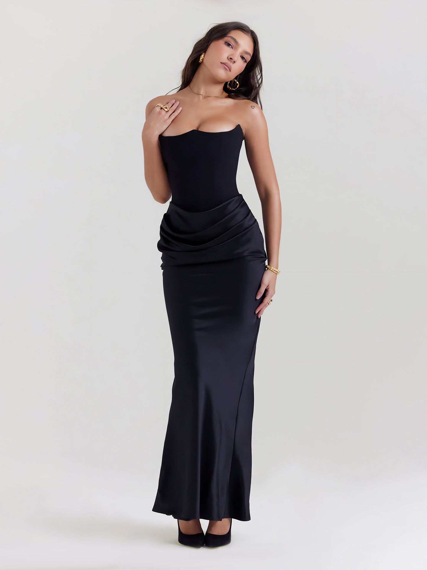 Eleni™ | Schwarzes Kleid