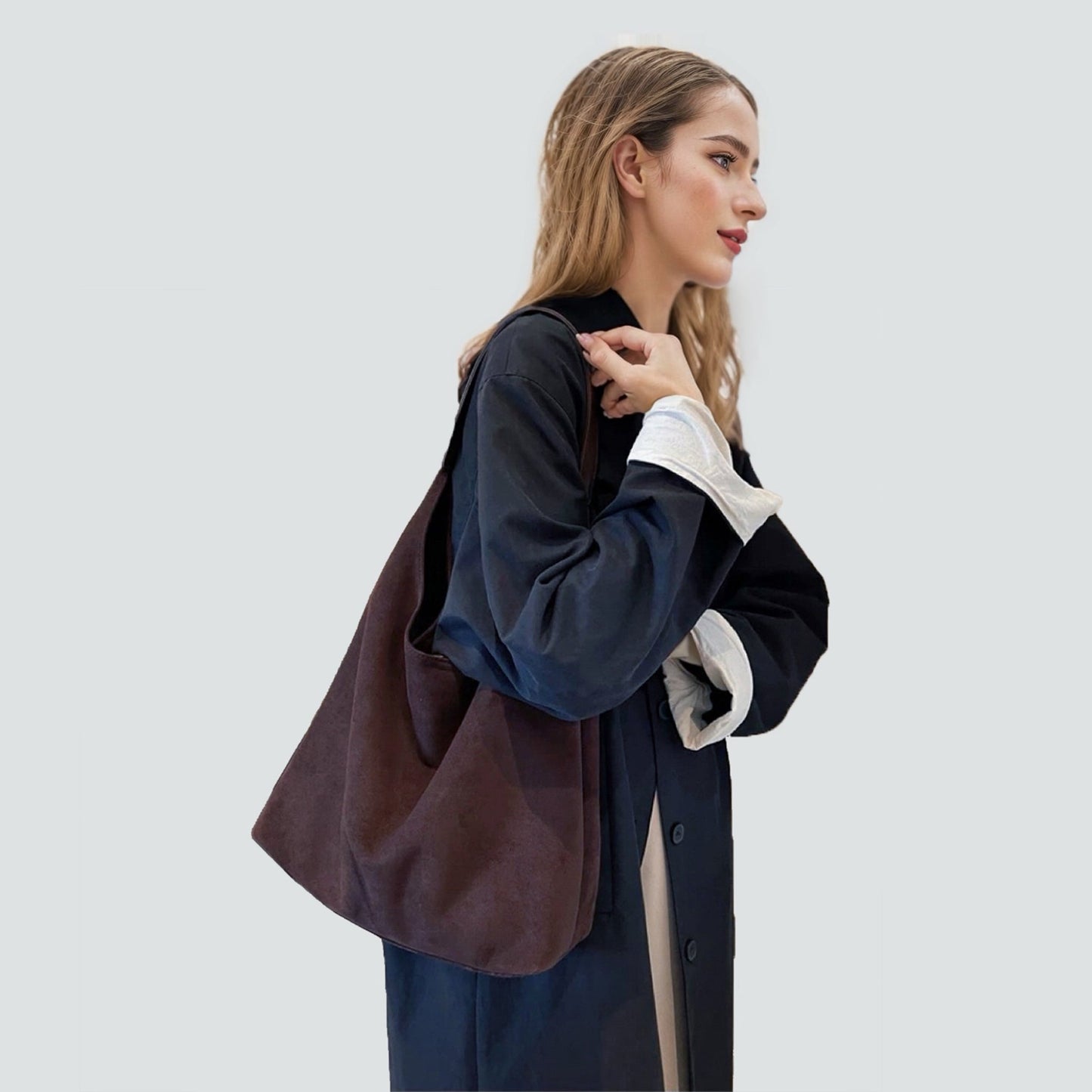 Rihanna™ | Vintage-Hobo-Tasche aus Wildleder