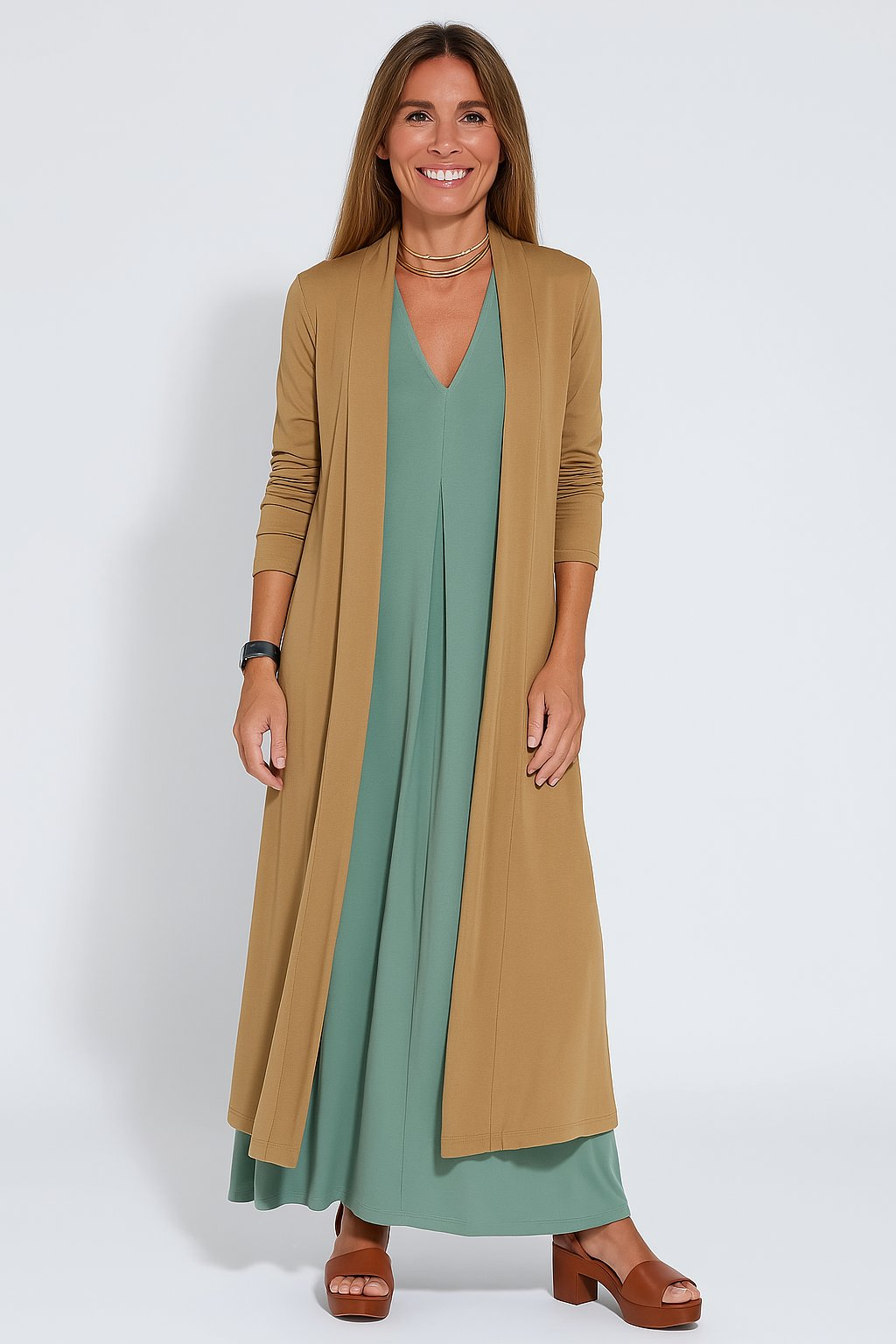 Sevina™ | Elegantes Langes Kleid + Kostenlose Passende Weste