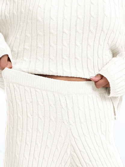 Zera™ | Lounge-Set aus Strickpullover mit Zopfmuster