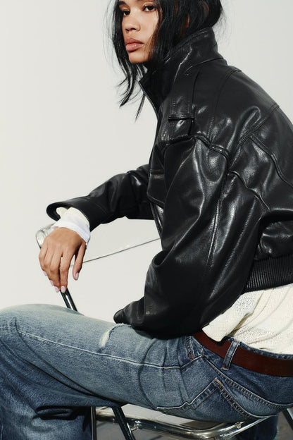 Elise™ | Kurze Lederjacke