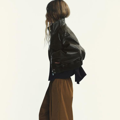 Elise™ | Kurze Lederjacke