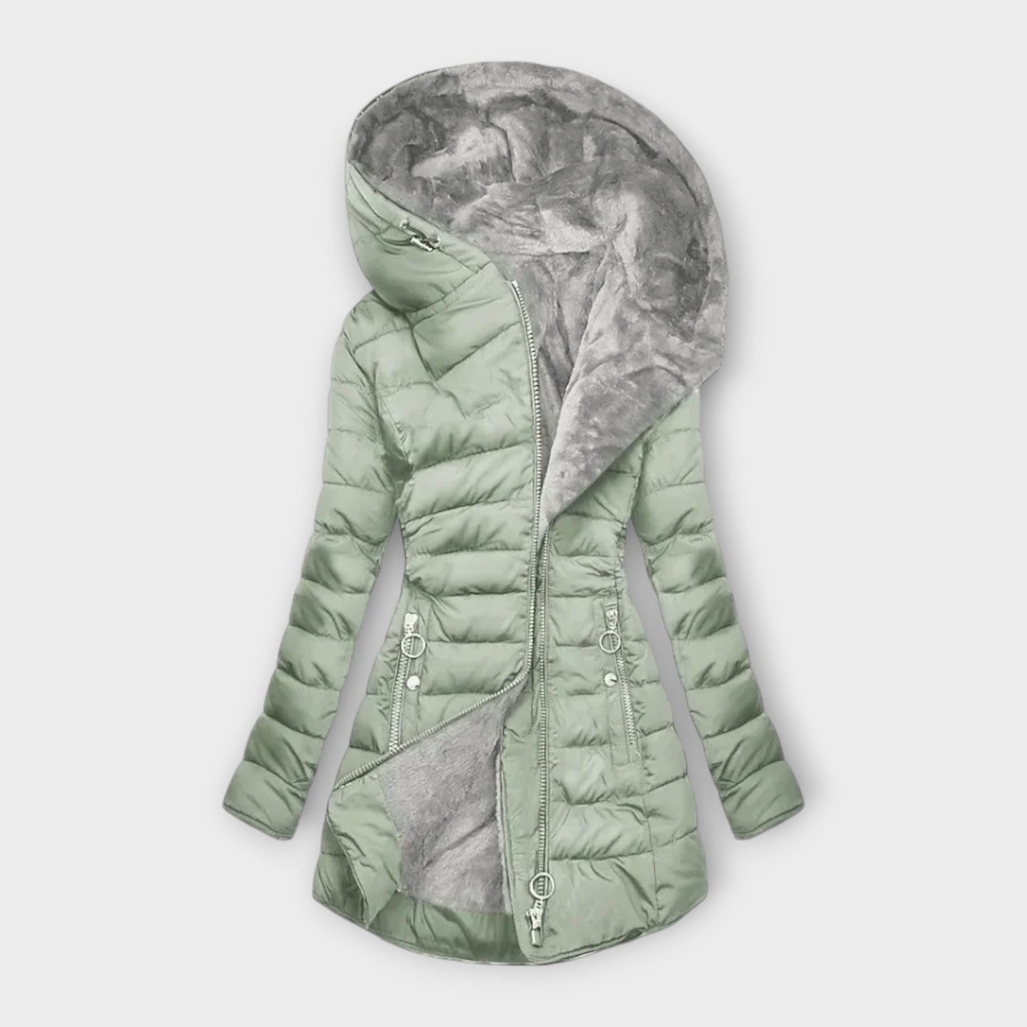 Celine™ | Accogliente cappotto con fodera in pelliccia
