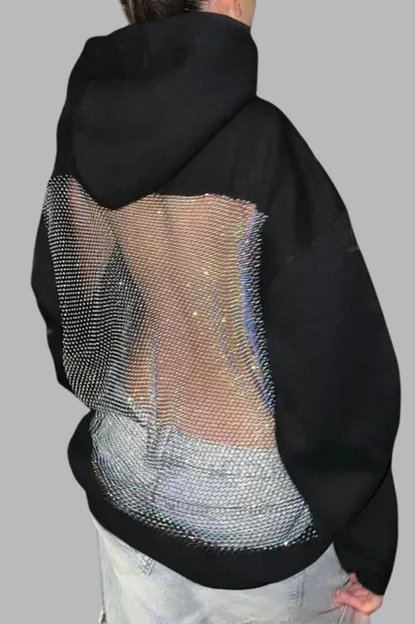 Alina™ | Hoodie aus Kristall-Mesh