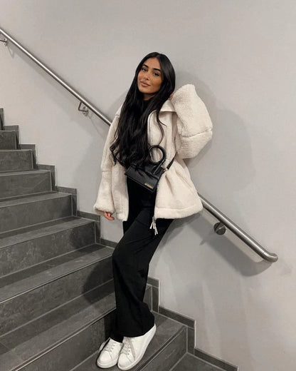 Kaja™ |  Weicher Teddy-Mantel