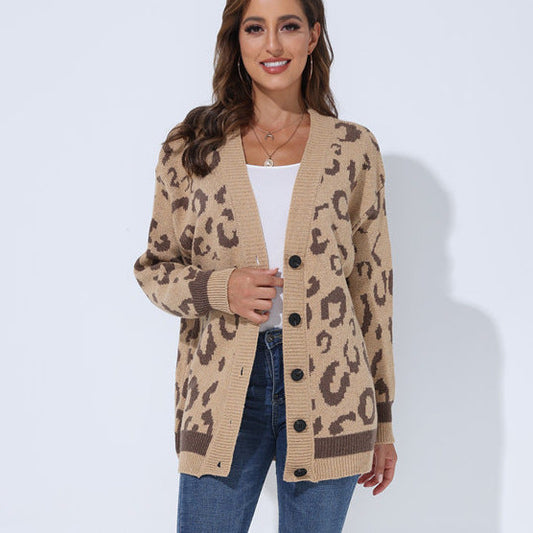 Mia™ | Lockerer Leoparden-Cardigan