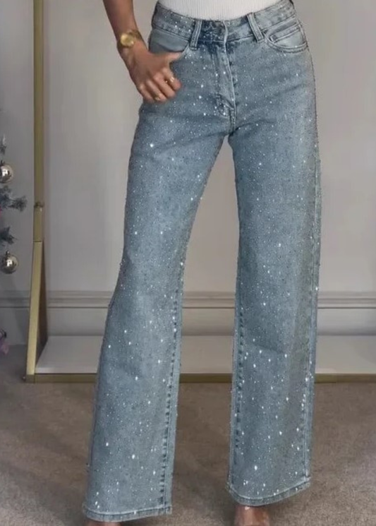 Anna™ | Einfache Jeans mit Kristallen