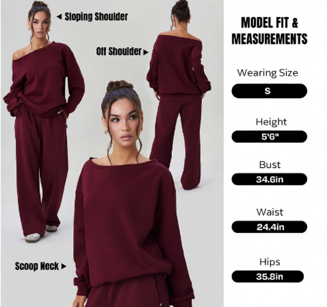 Sana™ | Schickes Off-Shoulder-Loungeset