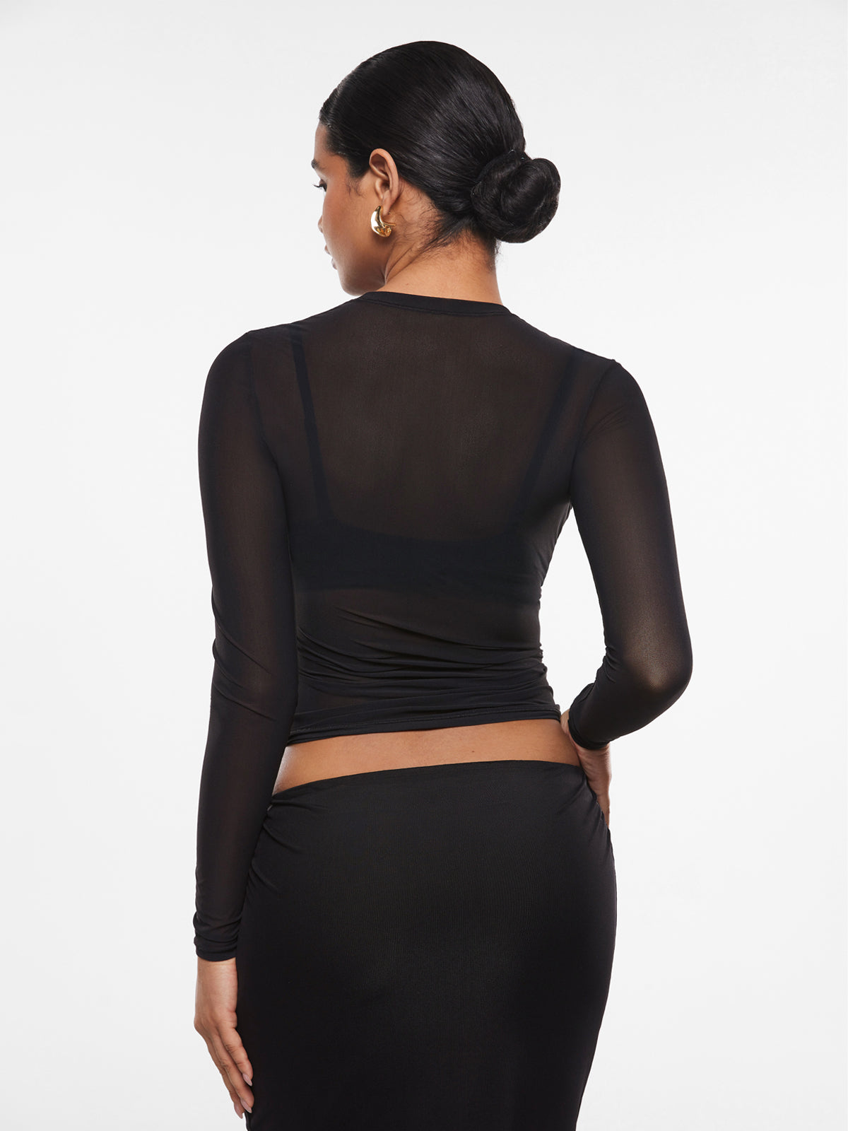 Candy™ | Transparentes Langarm-Oberteil aus Mesh