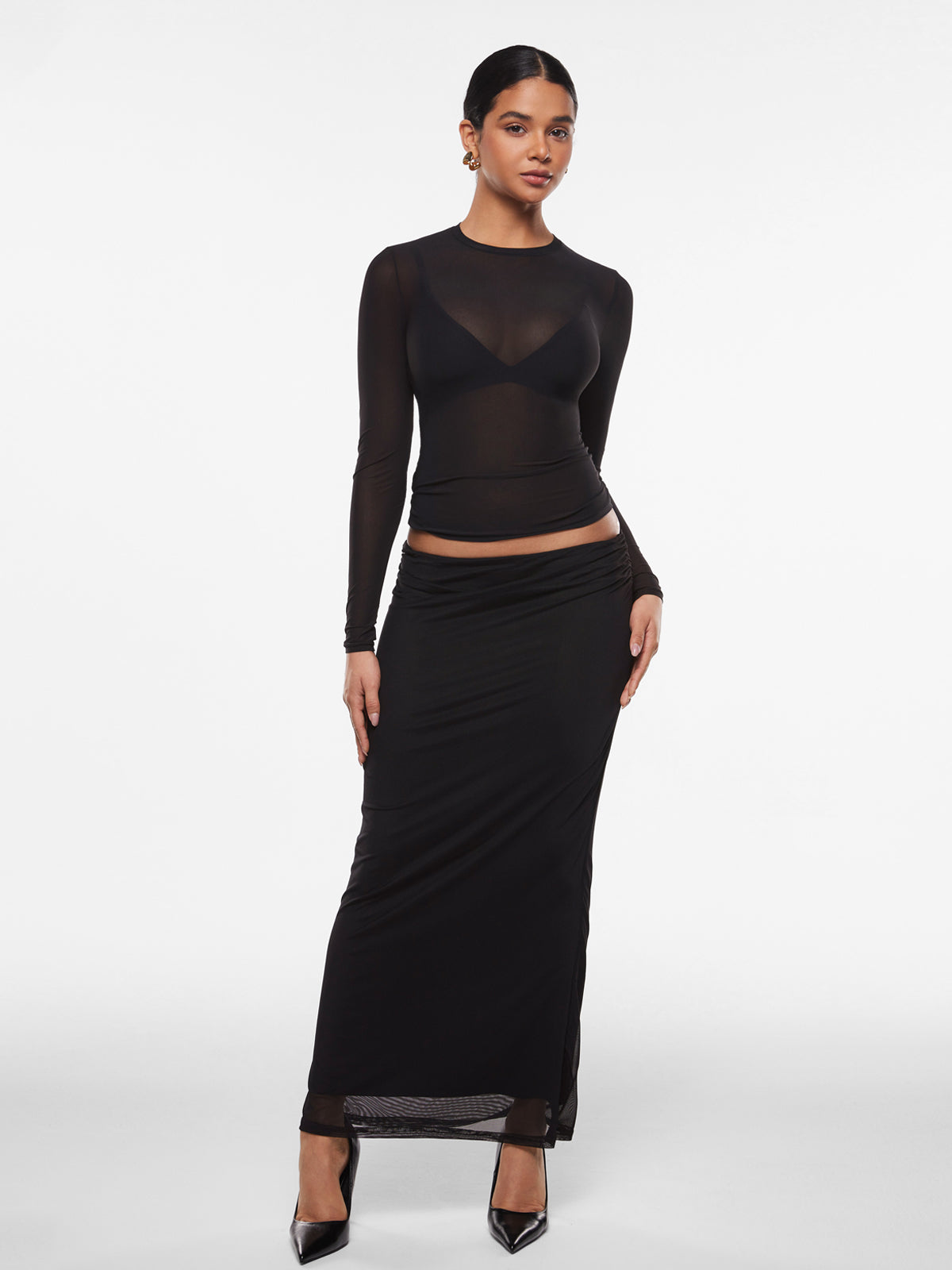 Candy™ | Transparentes Langarm-Oberteil aus Mesh