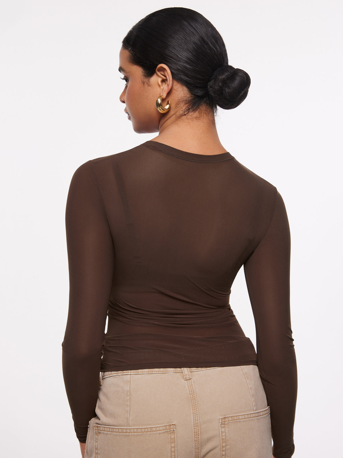 Candy™ | Transparentes Langarm-Oberteil aus Mesh