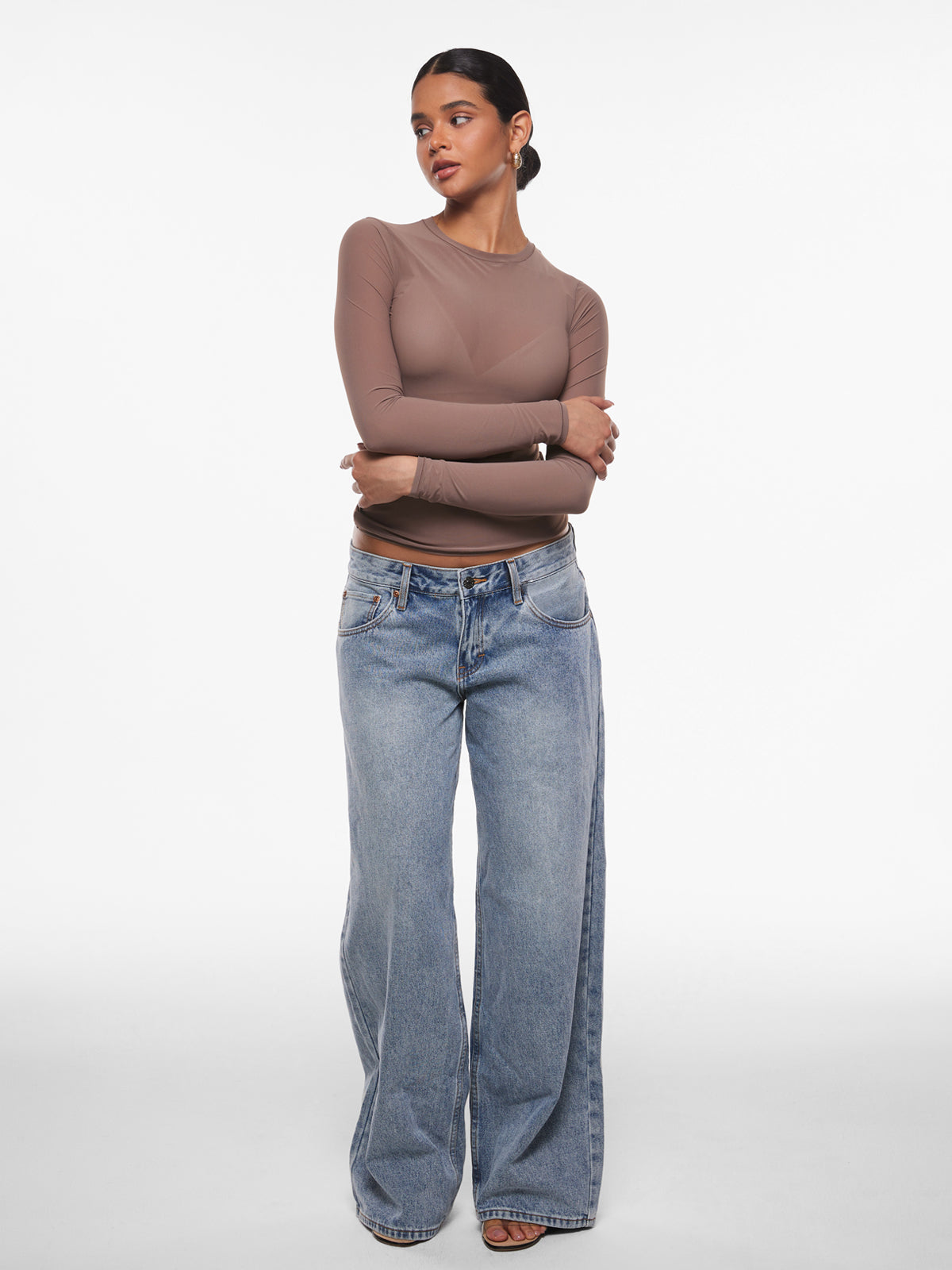 Candy™ | Transparentes Langarm-Oberteil aus Mesh