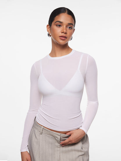 Candy™ | Transparentes Langarm-Oberteil aus Mesh