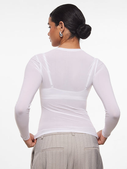 Candy™ | Transparentes Langarm-Oberteil aus Mesh