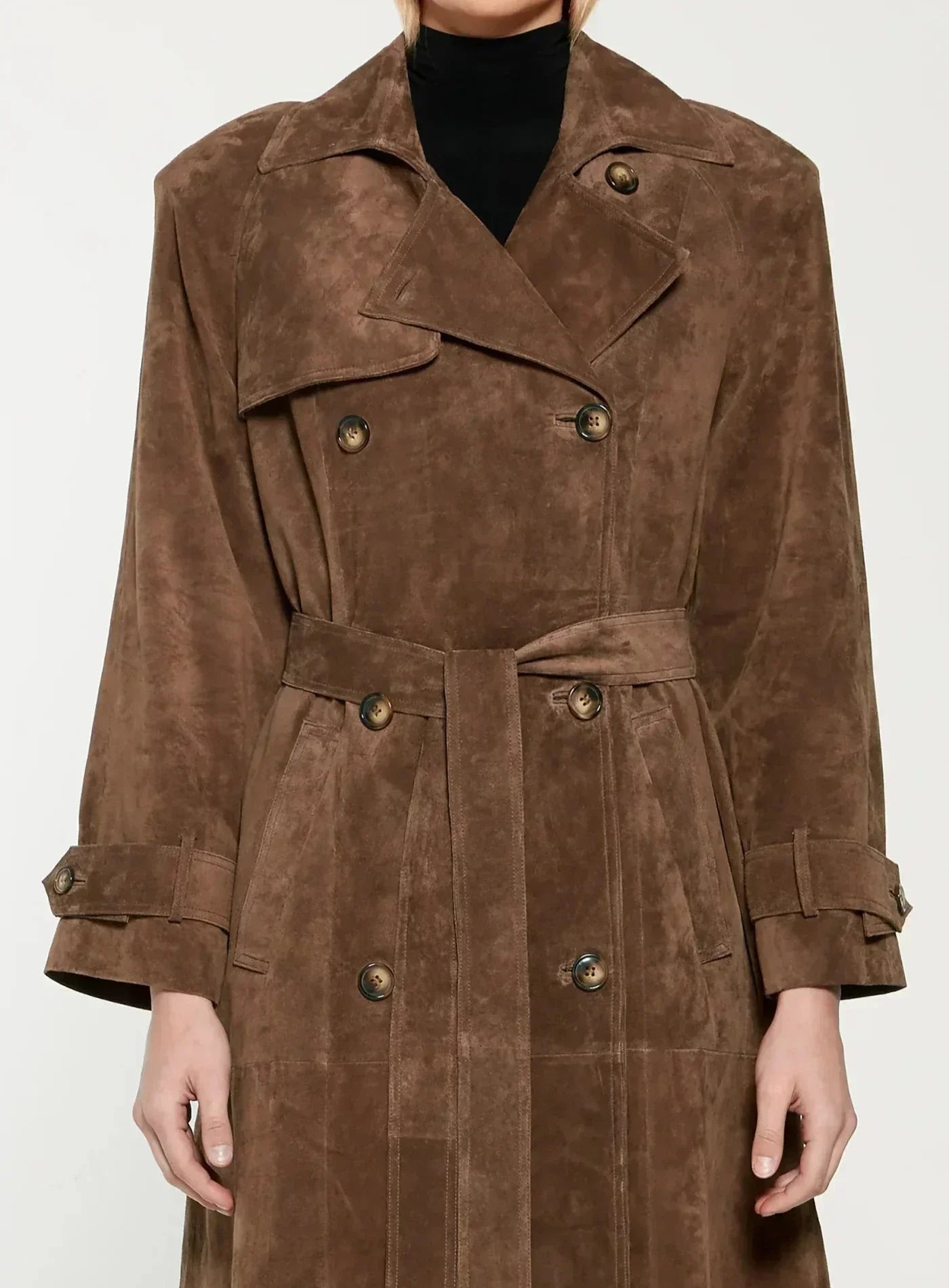 Chloe™ | Wildleder-Trenchcoat