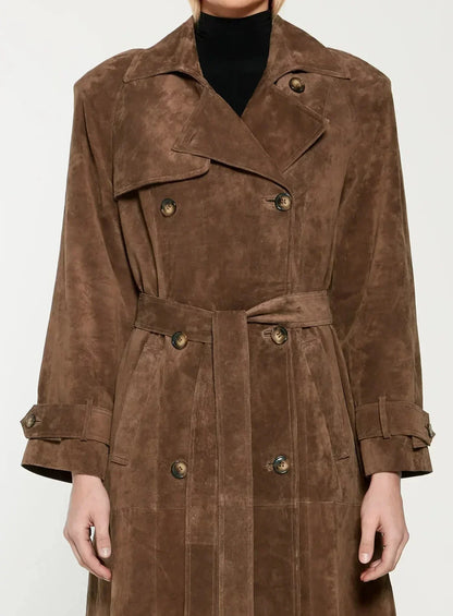 Chloe™ | Wildleder-Trenchcoat