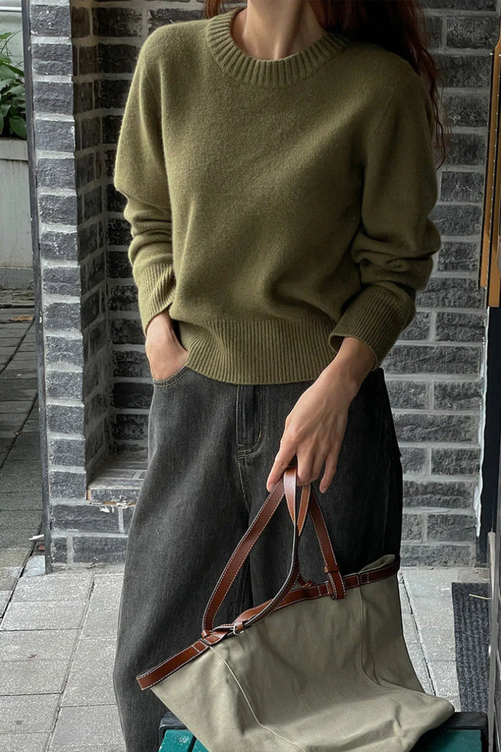 Aurrelia™ | Grüner Pullover