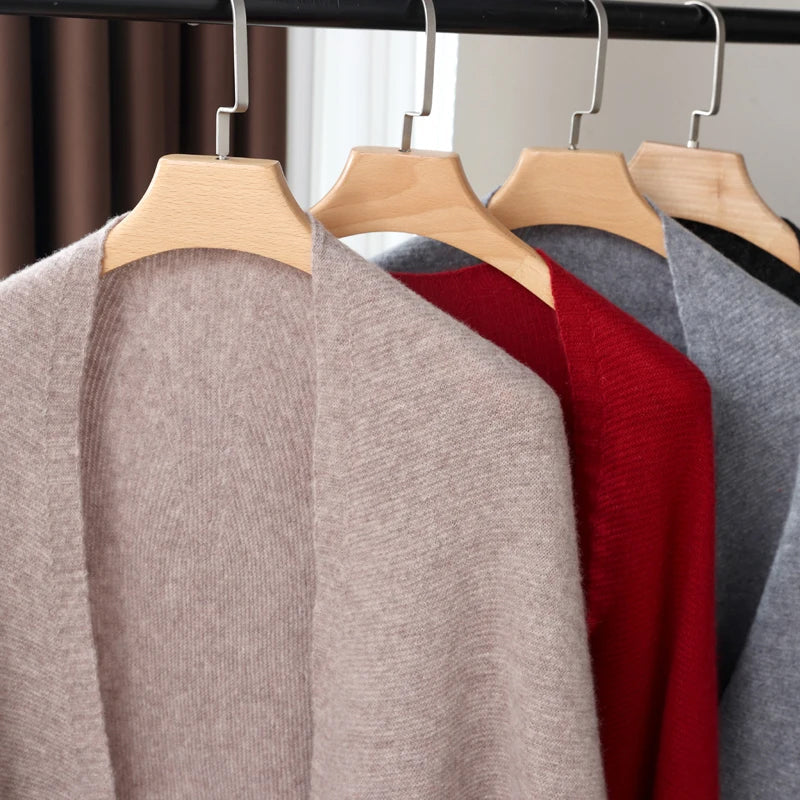 Merinowolle-Strickjacke – Strickjacke zum Überziehen