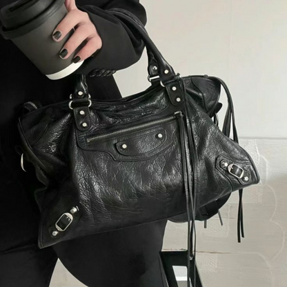 Divina™ | Schwarze Ledertasche