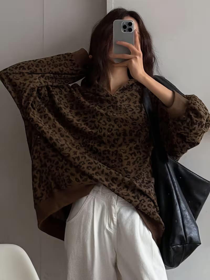 Tamara™ | Kapuzenpullover mit Leopardenmuster