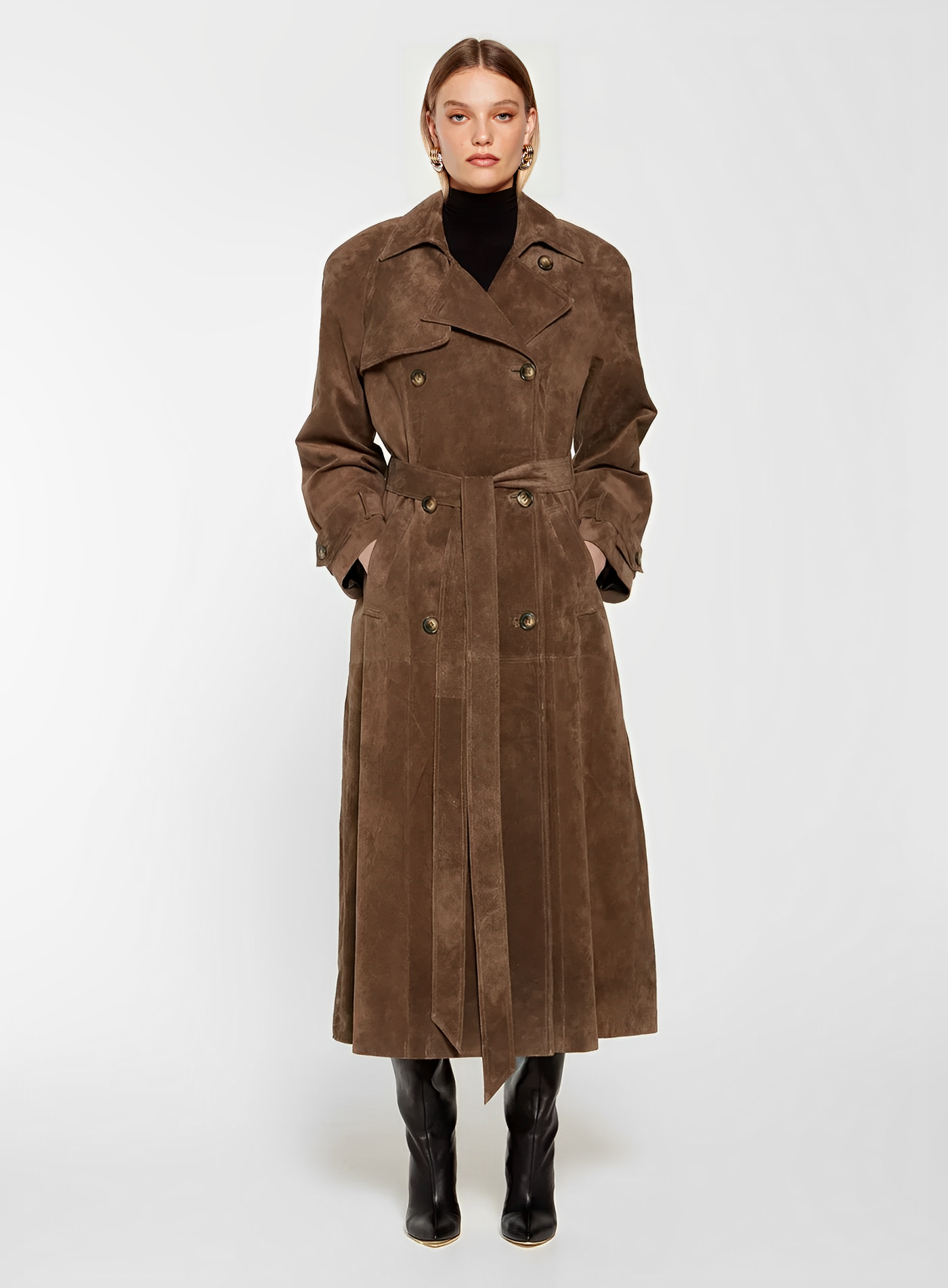 Chloe™ | Wildleder-Trenchcoat