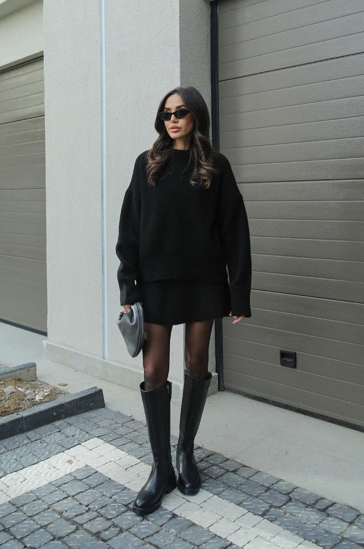 Beau™ | Gemütliches 2-teiliges Set aus Pullover und Rock aus Strick