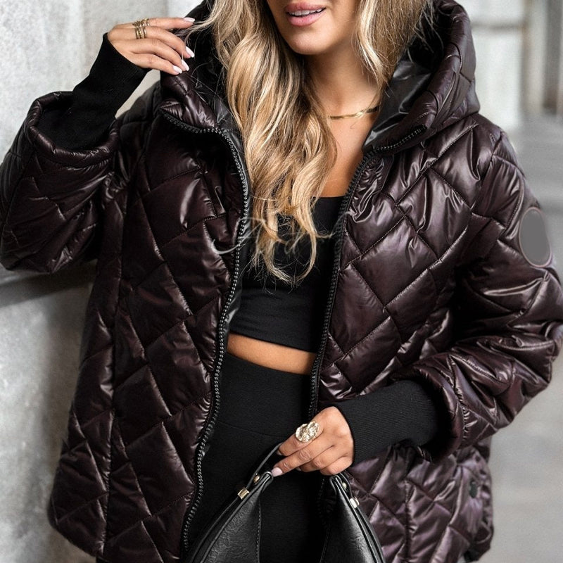 Cindy™ | Diamantgesteppte Pufferjacke