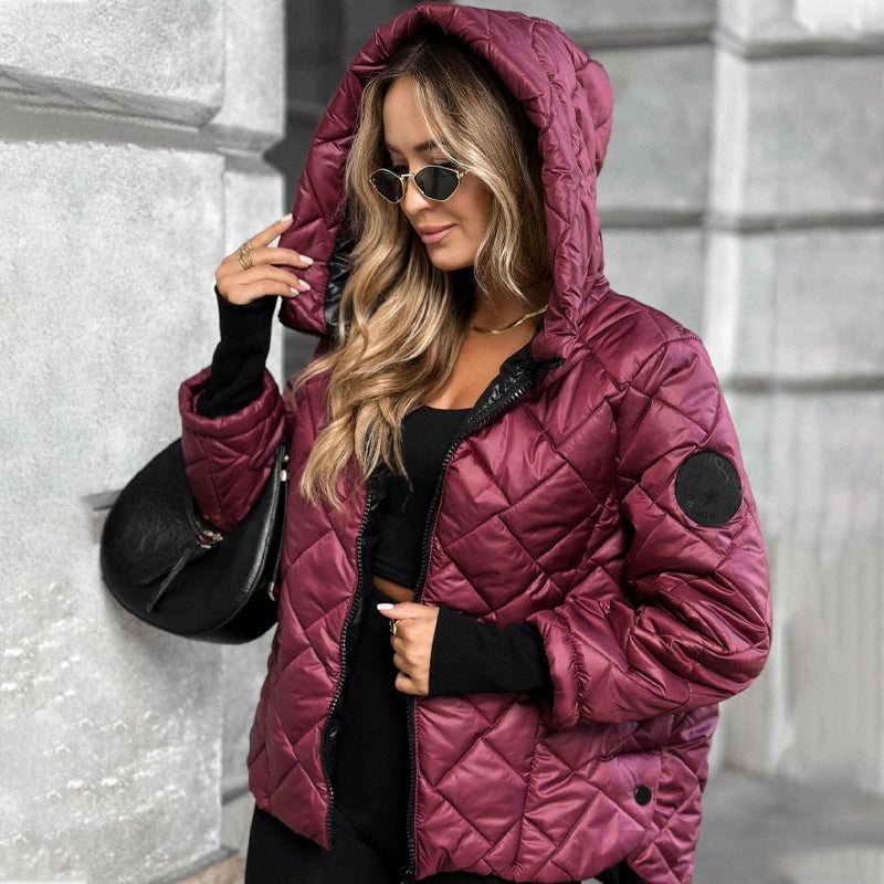 Cindy™ | Diamantgesteppte Pufferjacke